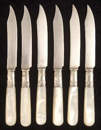 Pearl Handle Flatware 6 (Stering) (Set of 6) Pearl Handle Individual Fruit Knives