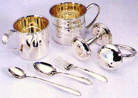 Hammered Collection (Sterling, Babyware) by Lunt Silver