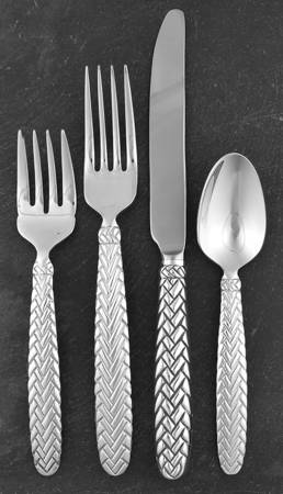 Equestrian Braid (Silverplate, 1991) 4 Piece Place Setting
