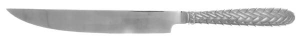 Equestrian Braid (Silverplate, 1991) Large Stainless Blade Roast Carving Knife