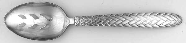 Equestrian Braid (Silverplate, 1991) Pierced Tablespoon (Serving Spoon)