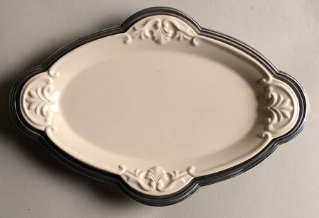 Butler's Pantry (Hollowware) Oval Tray with Ceramic Center