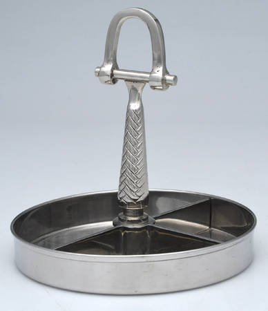 Equestrian Braid (Stainless, Hollowware) 3 Part Divided Server with Center Handle