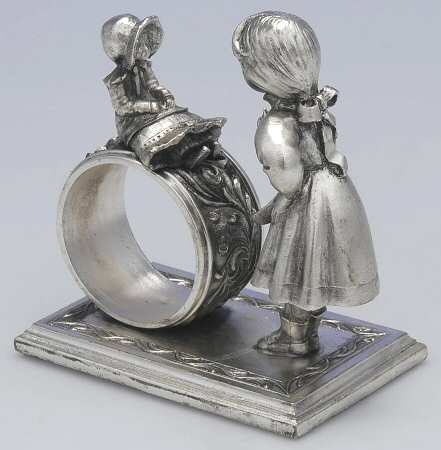 Silverplate Hollowware Figural Napkin Ring