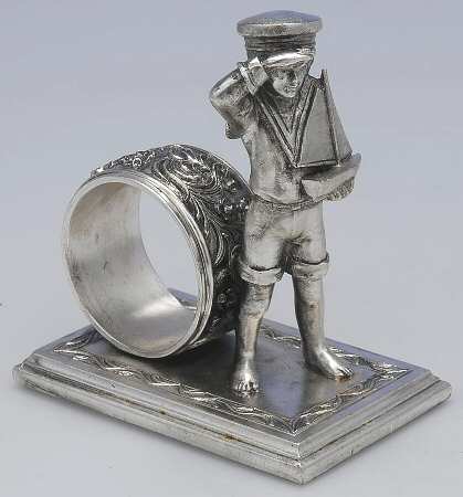 Silverplate Hollowware Figural Napkin Ring