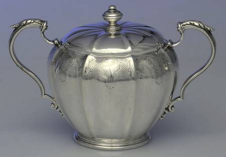 LNC5 (Sterling, Hollowware) Sugar Bowl & Lid