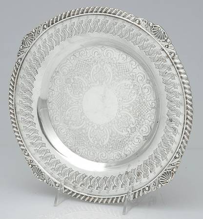 Silverplate Hollowware 10" Round Tray by Lipman Brothers