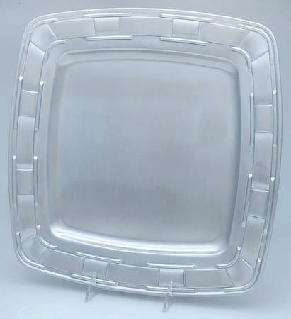 Woven Traditions (Aluminum, Hollowware) 13" Square Platter