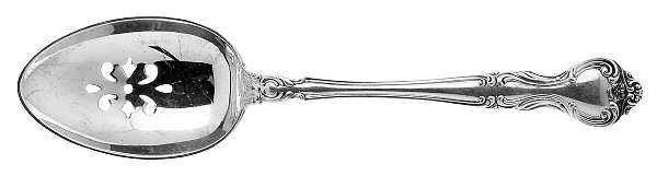 Amaryllis (Sterling, 1951), USA Pierced Tablespoon (Serving Spoon)