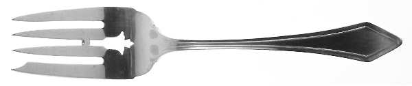 Dixie (Sterling, 1910-1932) Small Solid Cold Meat Serving Fork