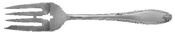 Leonore (Sterling, 1939) Medium Solid Cold Meat Serving Fork by Manchester