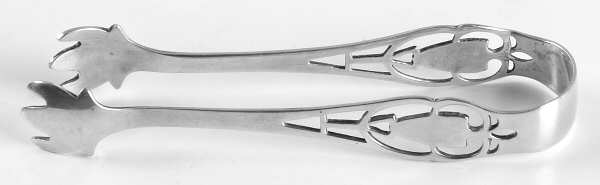 Pierced Handle (Sterling, 1951) Sugar Tongs