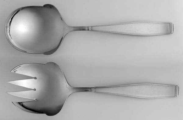 Royal Satin (Stainless) (2 Pc) Solid Salad Set by Magna 12-12