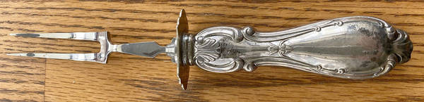 Orleans (STERLING) Salad Serving Fork with Plated Prongs