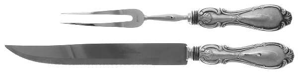 Orleans (STERLING) Large 2-Piece Roast Carving Set w/Stainless Blade