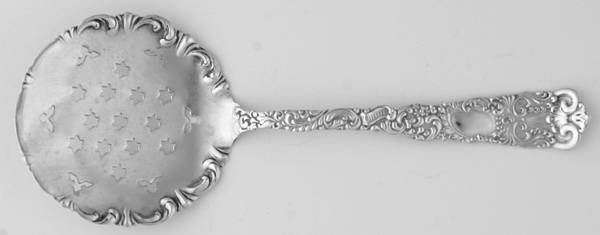 MTV1 (Sterling) Solid Bon Bon Spoon with Pierced Bowl by Maltby, Stevens & Curtiss Co