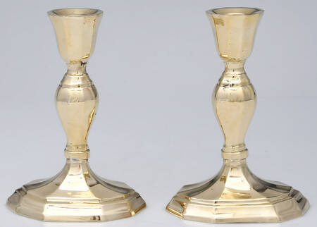 Brassware Collection Pair of 6" Candlesticks by Mottahedeh