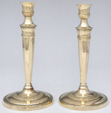 Brassware Collection Pair of 10" Candlesticks by Mottahedeh