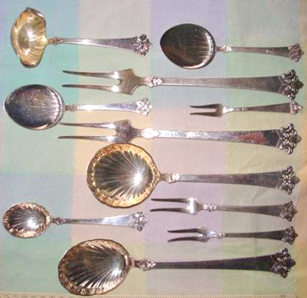 Anitra (Sterling) Large 2-Tine Cold Meat Serving Fork by Magnus Aase (Norway)