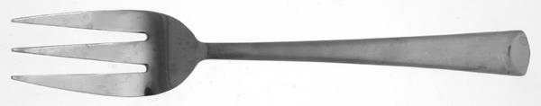 MFS8 (Stainless, Frosted Handle) Medium Solid Cold Meat Serving Fork