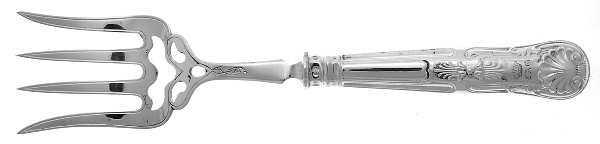 MH2 (Sterling) Hollow Handle Fish Serving Fork W/Sterling Tines by Martin, Hall & Co.
