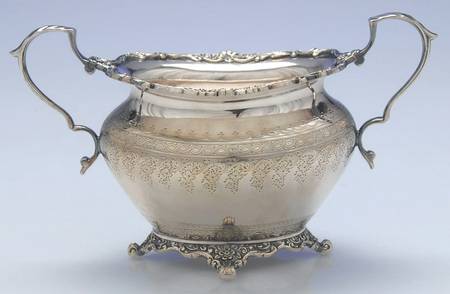 306677 (Sterling, Hollowware) Mini Open Sugar Bowl by Mappin Brothers