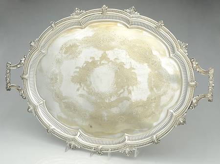 Silverplate Hollowware Large Silverplate Waiter Tray
