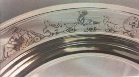 Children & Babyware (Sterling, Hollowware) Sterling Child's Plate by The Mcchesney Co.