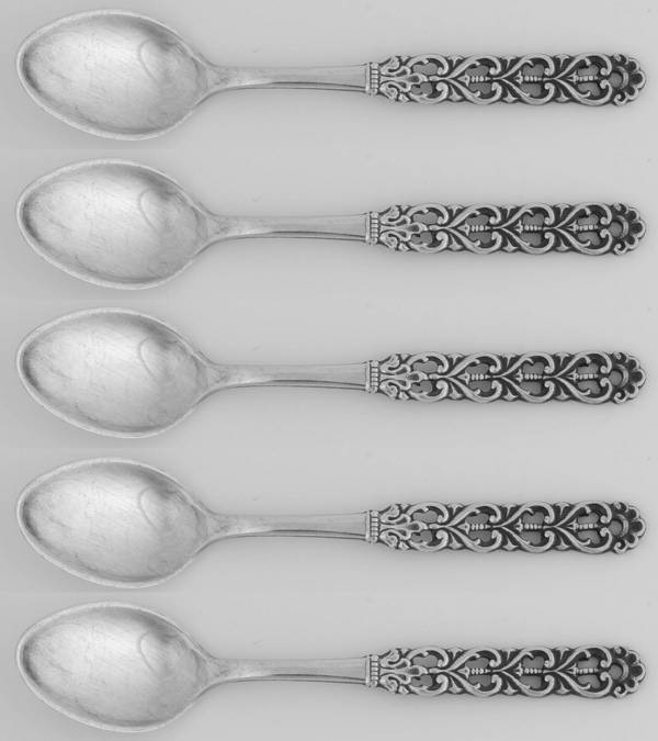 M1A10 (Sterling) (Set of 5) Demitasse Spoons