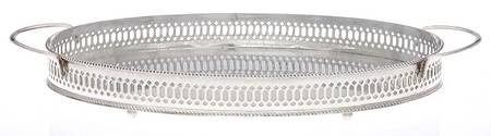 2022 (Silverplate, Hollowware) 12" Gallery Tray by Marlboro Plate
