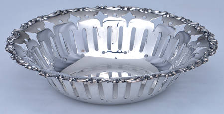 344 (Sterling, Hollowware) 5" Bon Bon Bowl by Mathews & Prior