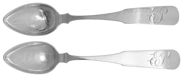 Coin Silver Flatware Teaspoon - Set of 2 by T. Mccarty