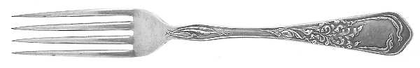 Iris (Silverplate, 1902) Fork by National Silver Co