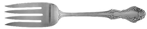 Princess Elizabeth (Sterling, 1942) Medium Solid Cold Meat Serving Fork by National Silver Co