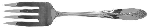 Princess Royal (Silverplate, 1930) Medium Solid Cold Meat Serving Fork by National Silver Co