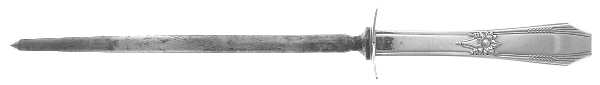 Laurier (Sterling) Large Knife Sharpener-Steel Rod w/Sterling Guard