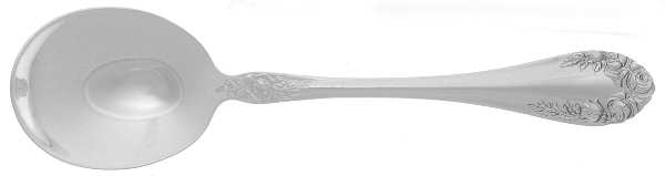 Normandy Rose (Sterling) Round Bowl Soup Spoon (Cream Soup)