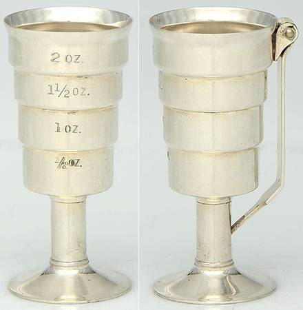 Silverplate Hollowware Mechanical Jigger by Napier Company