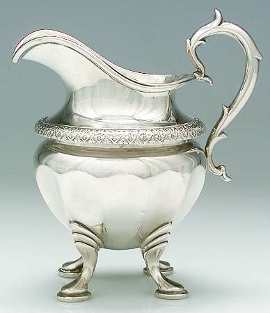 Coin Silver Hollowware Creamer by Nicholas J Bogert