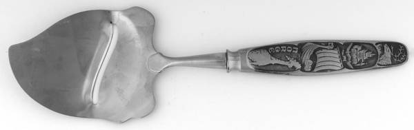 Hovdingtinn (Pewter) Cheese Plane with Stainless Plane by Hardanger