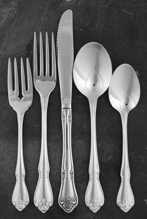 Arbor Rose-True Rose (Stainless) 5 Piece Place Setting by Oneida Silver