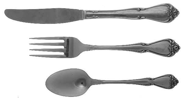 Arbor Rose-True Rose (Stainless) 3-Piece Youth Set (Knife, Fork & 5 O'Clock Spoon)