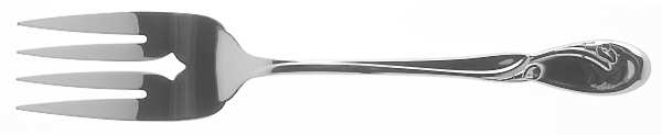 Calla Lily (Stainless) Medium Solid Cold Meat Serving Fork