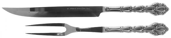 Chandelier (Stainless) Large 2-Piece Roast Carving Set w/Stainless Blade