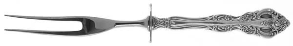 Michelangelo (Sterling, 1970) Small Steak Carving Fork with Stainless Prongs