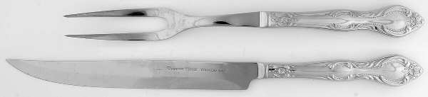 OHS128 (Stainless) Large 2-Piece Roast Carving Set w/Stainless Blade by Oneida Silver