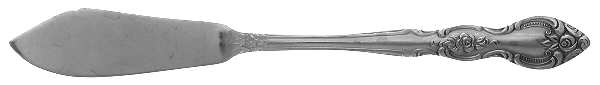 Orleans Rose (Stainless) Flat Handle Master Butter Knife by Orleans