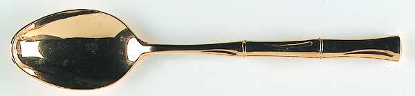 Golden Bamboo (Gold Electroplate) Dessert/Oval Soup Spoon