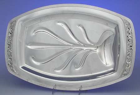 Coronation (Silverplate, Hollowware) Medium Plated Meat Platter with Well