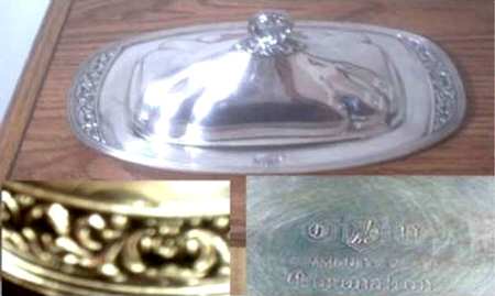 Coronation (Silverplate, Hollowware) 1/4 Pound Covered Butter & Liner